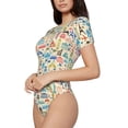 thumbnail image 3 of Picia Famous Places Womens One Piece Swimsuits Modest Tummy Control Bathing Suits Lace Up Slimming Swim Suit-Medium, 3 of 9