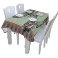 thumbnail image 3 of EREHome Elephants And Peacock Feathers Tablecloth 60x104 inches, 3 of 4