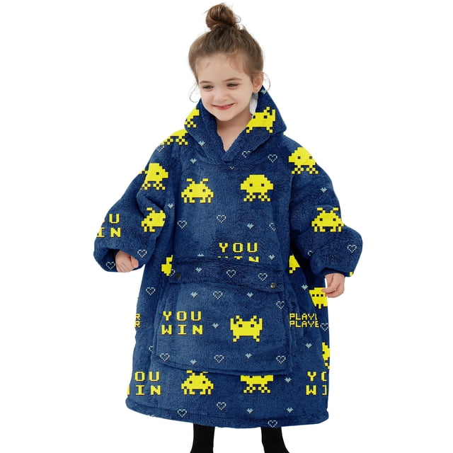 Sudadera con capucha NOUKOW para niños de 6 a 10 años, franela sherpa