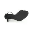 thumbnail image 5 of BLISSFUL STEP Women's Round Toe Rhines Ankle Strap Stiletto Heels Sandals Black 8.5, 5 of 8