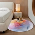 thumbnail image 2 of Round Rugs 3Ft, Modern Abstract Art Round Area Rug Washable Indoor Throw Carpet, Colorful Wave Small Non Slip Circle Rug for Bedroom Living Room Home Decor Aesthetic, 2 of 8