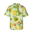 thumbnail image 3 of Balery Cartoon Dinosaurs Print Men's Hawaiian Shirts Short Sleeve Beach Shirt Relaxed Fit Vacation Button Down Shirts-Large, 3 of 9