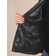 thumbnail image 5 of CHAQUETA DE CUERO PARA MUJER INSPIRE CHIC Blazer de Manga Larga con Cuello con Muesca Vintage Moto Biker Abrigo Vegano de Pleather M Negro, 5 of 6