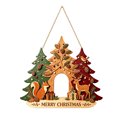 thumbnail image 2 of Christmas Tree Decorations Indoor Outdoor 2D Wood Hanging Wall Decor for Home Door Party Christmas Decor, 2 of 7