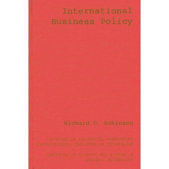 Contributions in American History International Business Policy, (Hardcover)