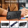 thumbnail image 2 of For iPhone 12 Pro Magnetic Case,iPhone 12 Case with Invisible Stand [Compatible with Magsafe], Full Body Protective Cover Slim Shockproof Phone Case for Apple iPhone 12/Pro 6.1", Black, 2 of 16
