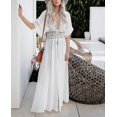 thumbnail image 2 of Women's Bikini Cover Up Beach Cover Up Swimsuit Sun Protection Long Top (white One Size), 2 of 5