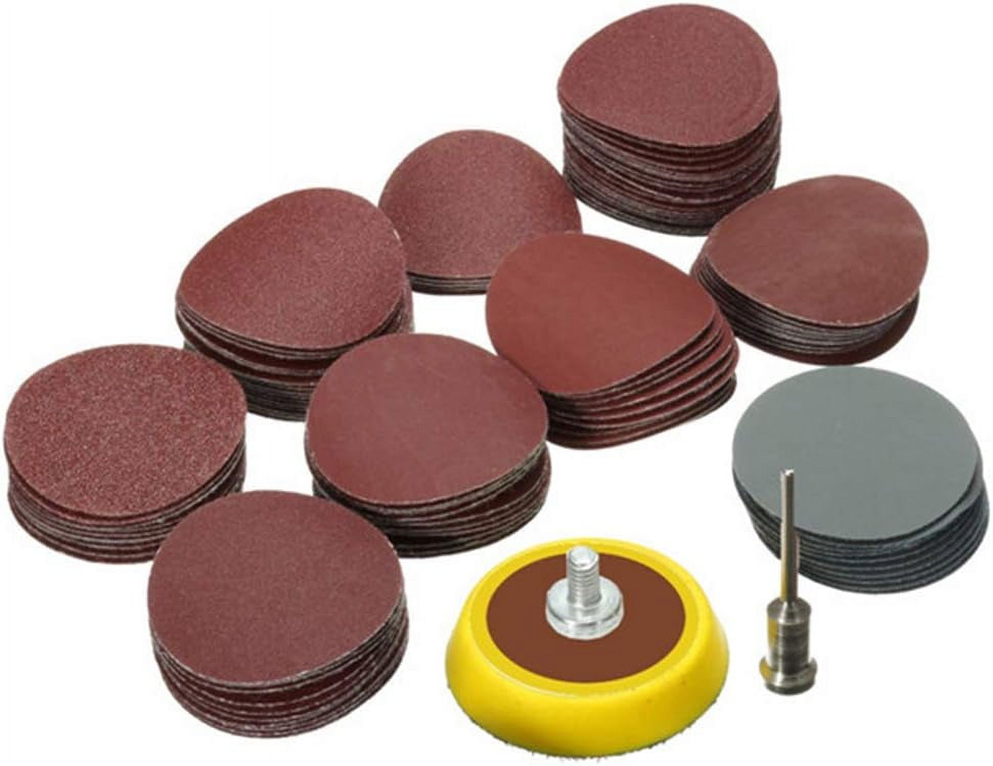 Sanding and grinding disc kit for cleaning tools, 1/8 grit mini polishing drill, 1 inch power flexible kit, base pad
