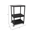 thumbnail image 2 of LUXOR LE54-B 54"H AV Cart - Three Shelves, 2 of 2