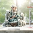 thumbnail image 2 of DefiDgd Bohemian Fairy and Bear Table Standing Ornament,2D Acrylic Sign with Base for Home Office Tabletop Centerpiece Decor,Ideal Gift for Friends Lovers Family(C), 2 of 6