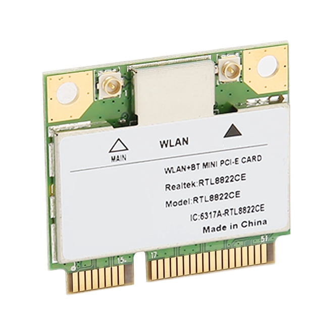 Tarjeta Inalámbrica Mini PCIe, PCB Mini PCIe Wifi Card Enchip and Play RTL8822Ce 5.1 PARA Computadoras Portátiles