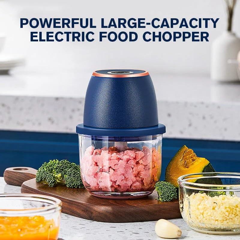Electric Food Chopper – Robust Motor, Smart Design & Stainless Steel Blades, Mini Food Processor, Electric Meat Grinder & Vegetable Chopper, 4/6 Blades Food Processors for ,Onion,Vegetables,Fruits
