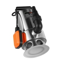 KFFKFF 1 HP Submersible Sump Pump, 5500 GPH, Stainless Steel Water Pump with Float Switch, Extended Cord, 30 ft Lift Capacity, Suitable for Pools, Gardens, Ponds, and Flooded Spaces