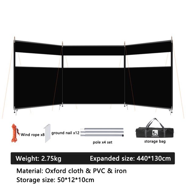 Outdoor Windshield Windproof Transparent Visual Strip Camping Privacy