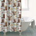 thumbnail image 4 of Lightgray Highland Cow Boot Flower Pattern Shower Curtain 72"x72" ,Bathroom Decorative Shower Curtains Set with 12 Hooks,Modern Waterproof Washable Shower Curtain, 4 of 6