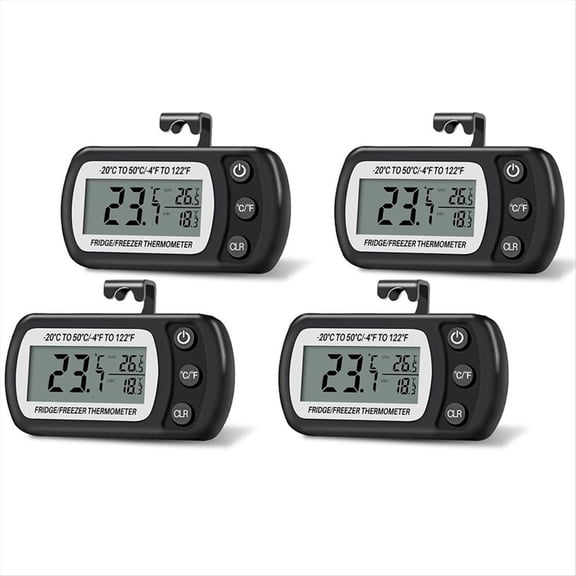 4PCS Digital Frigerator Thermometer Fridge and Freezer Thermometer
