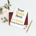 thumbnail image 6 of Personalized Photo Greeting Card with Envelope - Custom Greeting Card with Your Own Picture, Logo, or Text for Christmas, Birthdays, Weddings, and Holidays - Dark Red - 1 Pcs, 6 of 10