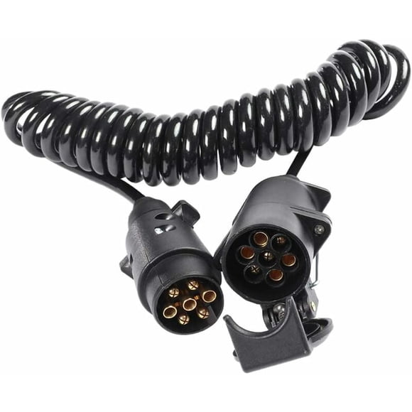 Pin Trailer Socket and Plug with 2m Extension Cable Connector for Towing Towbar Caravan Vehicle Truck Accessories 7 Way Type N