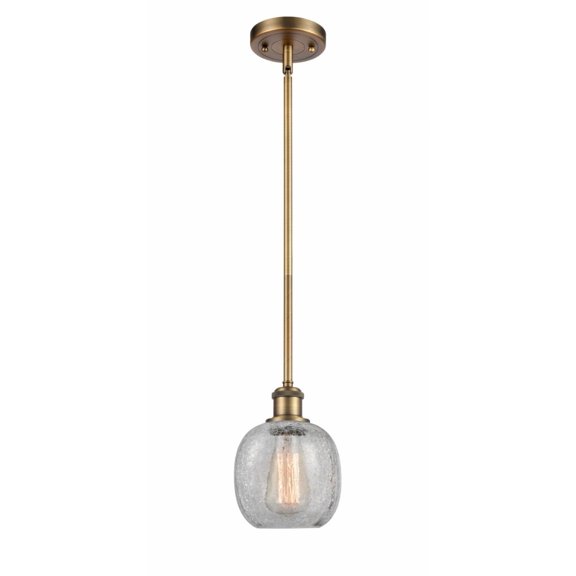 516-1S-BB-G105-LED-Innovations Lighting-Belfast-3.5W 1 LED Pendant in Industrial Style-6 Inches Wide by 9 Inches High   Brushed Brass Finish with