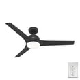thumbnail image 6 of Hunter 52 inch Outdoor or Indoor Ceiling Fan with LED Light - Black Ceiling Fan with Wall Control, For Patio, Garage, or Porch, Quiet, Standard Mount, 3 Blades - Gallegos 51585, Matte Black, 6 of 17