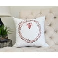 thumbnail image 2 of Natural Wreath 16 Inch Off White Holiday Print Decorative Throw Pillow, 2 of 2