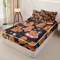thumbnail image 2 of Homewish Kid Flower Capybara Zipper Full Size Comforter Sets with Fitted Sheet and 2 Pillowcases, Galaxy Stars Zipper Bedding Set, Black Brown, Black Reversible, 4 Pieces, 2 of 6