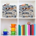 thumbnail image 6 of Yayeee Canvas Storage Basket with Handles for Shelves Fabric Bins Closet Organizer, Snowy Winter, 6 of 8