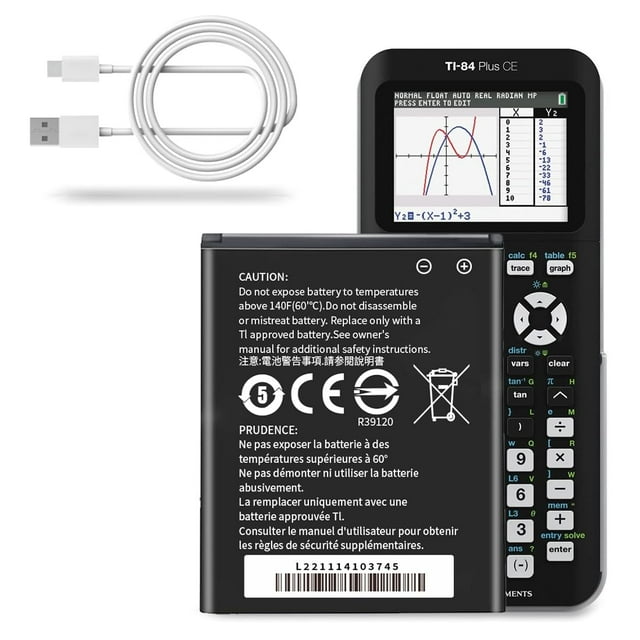 Batería de repuesto Batter 2600 mAh para TI-84 Plus CE