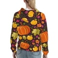 thumbnail image 7 of Kdxio Autumn Harvest Pumpkin Joy Print Womens Oversized Hoodies Sweatshirts Hooded Pullover Tops Sweaters Casual-XX-Large, 7 of 7
