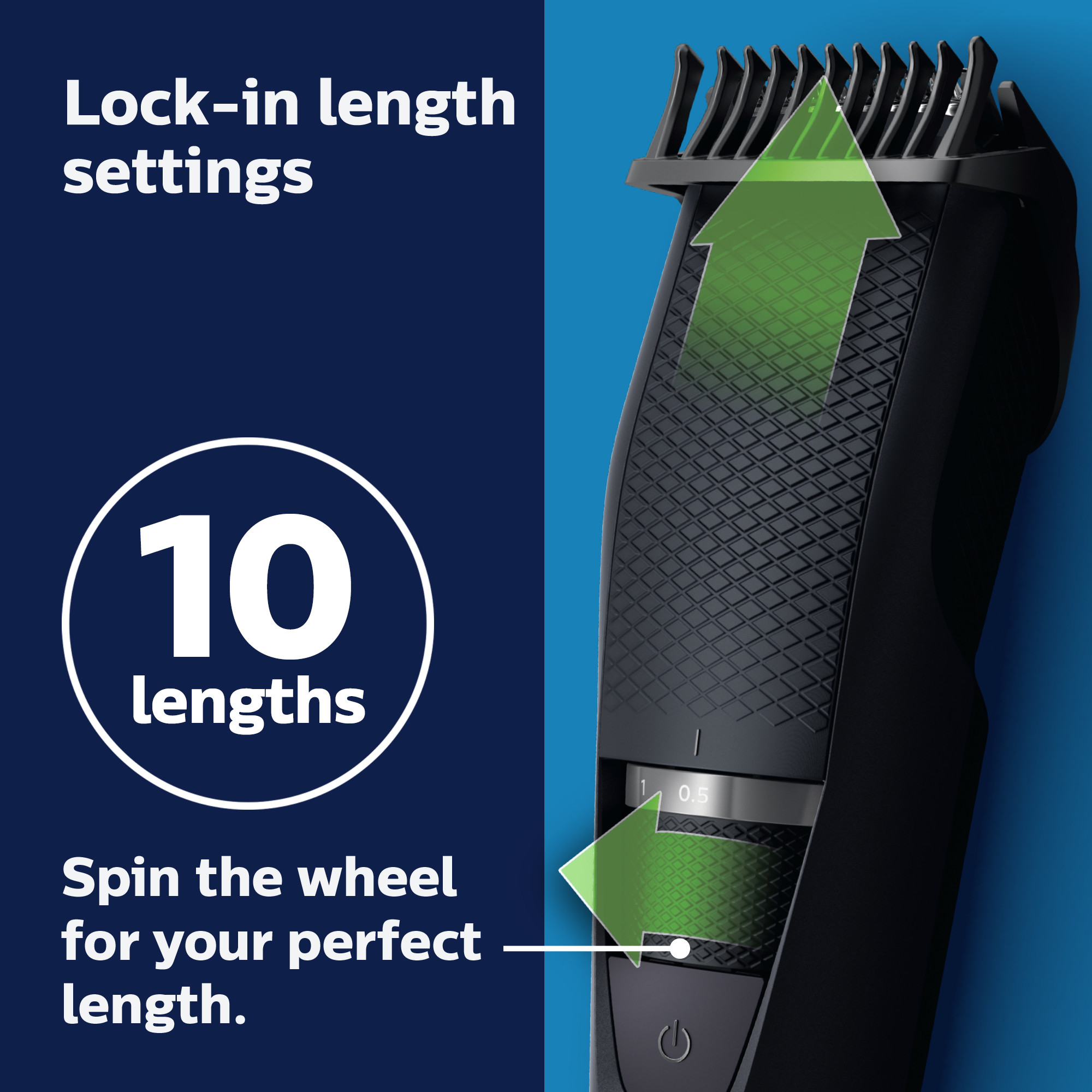 Philips Norelco Beard Trimmer and Hair Clipper - Cordless Grooming, Rechargeable, Adjustable Length, Beard Trimmer and Hair Clipper - No Blade Oil Needed - BT3210/41 - image 3 of 22
