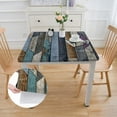 thumbnail image 2 of HAOXIT Tablecloth, Blue Grey Wood Planks Door Nails Country Life Theme Art, Rectangular Table Cover for Dining Room Kitchen Decor white, 2 of 8