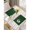 thumbnail image 5 of Green Black Placemats Set of 8, Elegant Modern Abstract Art Luxury Placemats for Dining Table, Place Mats for Kitchen Tabletop, Waterproof Wipeable Dining Table Mats Set, 5 of 9