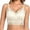 White, variant on French Lace Push Up Bra Adjustable Straps Fixed Cup Satin Wirefree for Casual Home Wear, M, Coffee