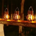 thumbnail image 5 of Hanging Solar Lanterns Lights Outdoor Waterproof, Flickering Flames Solar Lantern Lights Outdoor, Solar Hanging Lights Outdoor, Solar Lantern for Yard Garden Decor, 5 of 9