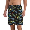 thumbnail image 2 of Balery Colorful Skateboard Traje de Baño Estilo Hawaiano para Hombre, Shorts de Secado Rápido con Bolsillos-Small, 2 of 6