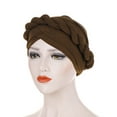 thumbnail image 2 of Women Stretchy Turban Hat Soft African Knotted Turban Wrap Indian Style Twisted Headband Comfortable Pre-Tied Beanie Cap, 2 of 7