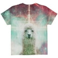 thumbnail image 2 of Galaxy Llama of Namaste Tetrahedron All Over Youth T Shirt Multi YLG, 2 of 2