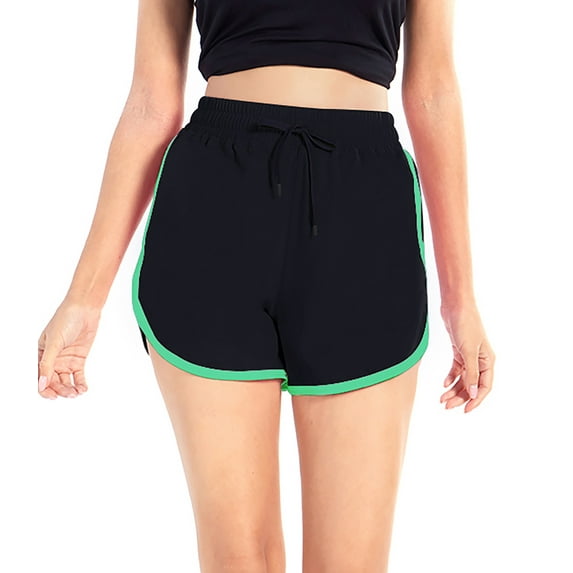 WBQ Women Running Short,Elastic High Waistband with Drawstring Casual Gym Shorts for Workout Yoga Fitness Sports Shorts Athletic Shorts Plain Lounge Short Pants,Short Sweatpants,S-4XL