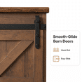 thumbnail image 3 of Homall 58'' TV Stand for TVs up to 65'', Storage Cabinet with Sliding Barn Door, Entertainment Center,Rustic Oak, 3 of 9