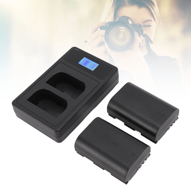 Batterie de Remplacement pour Appareil Photo, Affichage LCD Charge en Temps Réel Batterie LP-E6 pour R5 R6