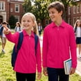 thumbnail image 5 of Chbgutlmr Boys Girls Jackets Long Sleeve Full Zipper Turn down Collar Tops Casual Outwear Workout Plain Kids Jacket(9-10Years,Hot Pink), 5 of 9