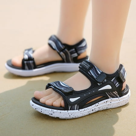 

Size 28-41 Lightweight Black Sandals Outdoor With Velcro