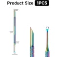 thumbnail image 2 of 2-In-1 Cuticle Pusher Tool,Nail Etching Tool,Dual Ended Gel Nail Polish Remover Tool,Stainless Steel Nail Scraper,Loop & Beveled Head,Cuticle Sticks,Manicure Tools,for Cuticle Trimmer Pedicure, 2 of 7