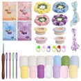 thumbnail image 1 of Wool Knitting Colorful Flower Crochet Material Package, 1 of 8
