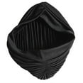 thumbnail image 3 of CXHEGBEJ Stretch Turbans Cap for Women Twisted Pleated Headwraps Head Beanies Hair Covers Chemo Head Coverings Sleeping Head Accessories Grey, 3 of 5
