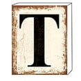 thumbnail image 1 of White 'T' Wood Block Sign, 1 of 1