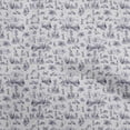 thumbnail image 1 of oneOone Rayon Light Gray Fabric Birds Rooster Craft Projects Decor Fabric Printed By The Yard 56 Inch Wide, 1 of 4