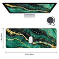 thumbnail image 2 of nygtbtfer Mouse Pad, Black Green Golden Mouse Pad, Modern Marbling Mousepad, Custom Small Mouse Pads with Designs, Portable Office Non-Slip Rubber Base Wireless Mouse Pad for Laptop 31.5x11.8 in, 2 of 6