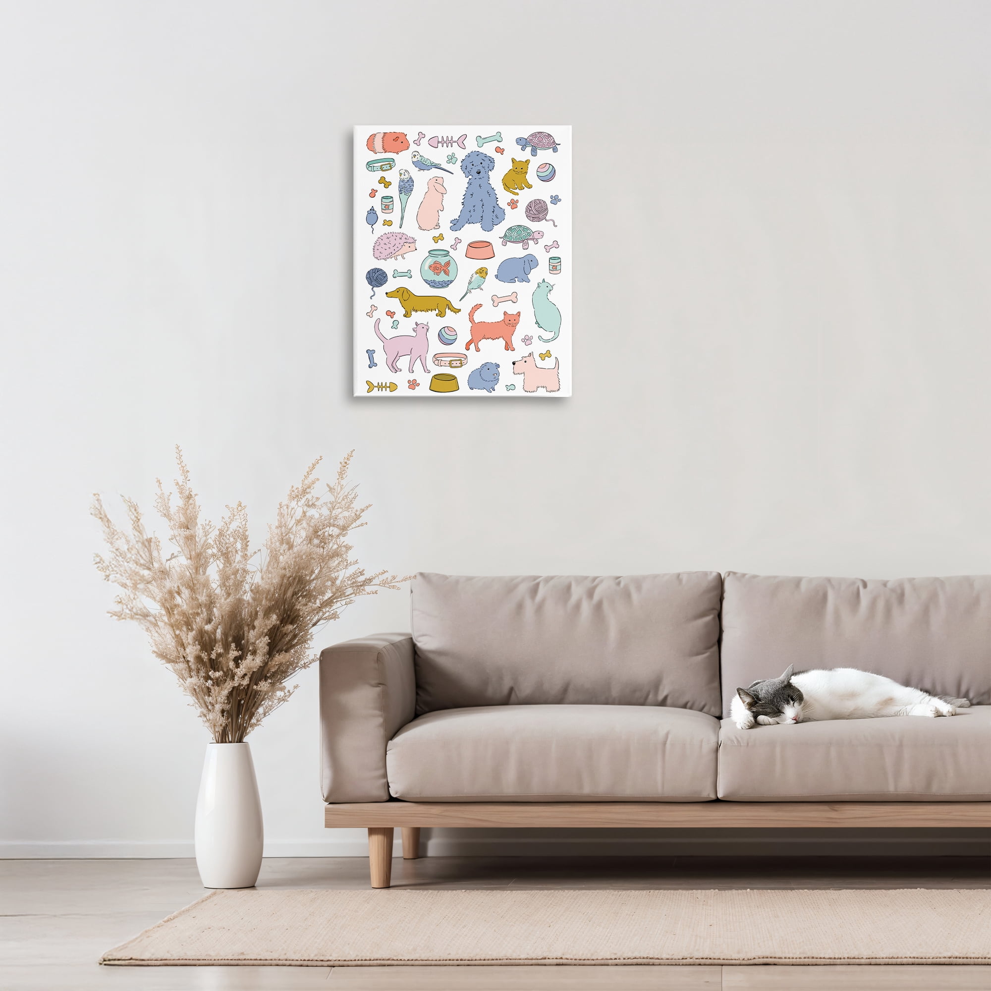 Stupell Industries Pet Shop Menagerie Canvas Wall Art, design by Bethany Sandoval