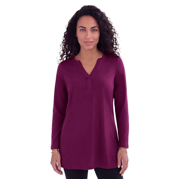 Roaman's Women's Plus Size Ultimate Y Neck Tunic